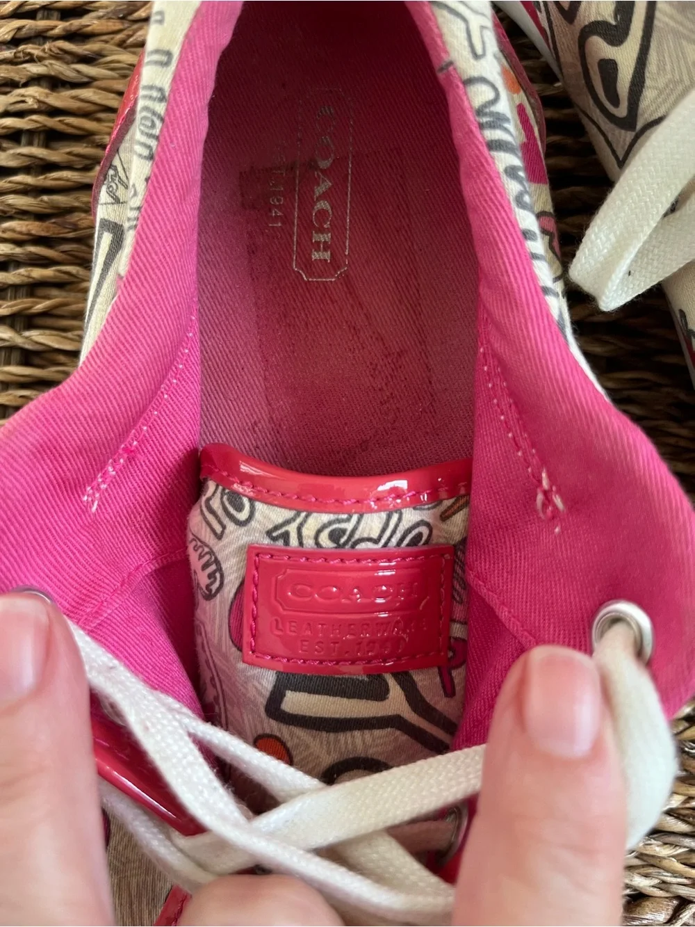 🌺 Women’s Y2K Coach Barrett ‘Poppy Grafitti Heart’ Sneakers